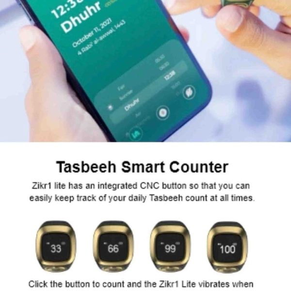 Smart Digital Tasbih Zikr Ring